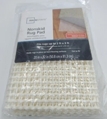 Mainstays Nonskid 地毯垫可固定地毯 20 英寸长 32 英寸宽 — 第 1/4 张图片