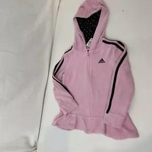 Adidas Youth Girls Size 5 VELVET Zip Up Track Jacket - Picture 1 of 12
