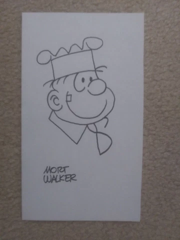 MORT WALKER PERSONALLY AUTOGRAPHED ORIGINAL SKETCH Cover