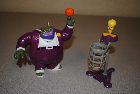 Vintage1996 Space Jam Swackhammer & Tweety Action Figures Playmate Warner Bros Cover
