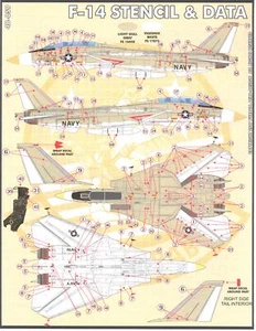 Furball Decals 1/48 GRUMMAN F-14 TOMCAT STENCILS & DATA - Picture 1 of 3