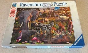 AFRICAN ANIMAL WORLD (2010 Ravensburger) -- 3000 Piece Jigsaw Puzzle (Box Dmg) - Picture 1 of 7