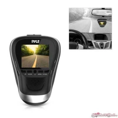 Pyle PLDVRCAM25 Hi-Res 1080p Dash Cam HD + Camcorder w/ Parking Monitor - Image 1 of 4