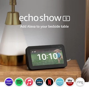 Echo Show 5 | Pantalla inteligente 2ª generación (2021) con Alexa y cámara de 2 MP CARBÓN - Imagen 1 de 5