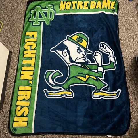 Notre Dame Fighting Irish Fleece Blanket 62x44 Cover