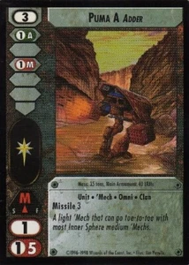 3x  Puma A (Adder) - C Ungraded Commander's Edition - Battletech - Picture 1 of 1