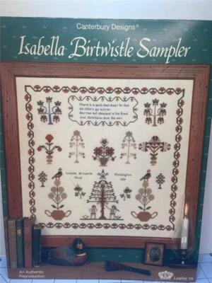 CANTERBURY DESIGNS Counted Cross Stitch Leaflet #16 ISABELLA BIRTWISTLE SAMPLER - Image 1 of 2