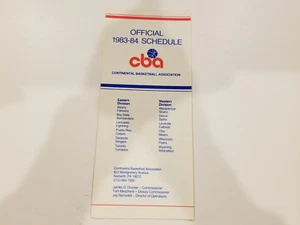 Continental Basketball Association CBA 1983/84 League Schedule Brochure - Picture 1 of 2