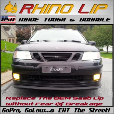 Alerón de parachoques inferior de goma SAAB 900 Talladega Sport Combi 9-4X 9-2 600 labio de barbilla Foto 1 de 4
