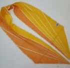 Vintage Vera Neumann Szalik w kwiaty 56" x 7" Żółty Pomarańczowy Japonia 100% poliester