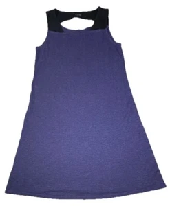 Abito donna Eileen Fisher canapa e cotone senza maniche taglia small viola/nero - Foto 1 di 6