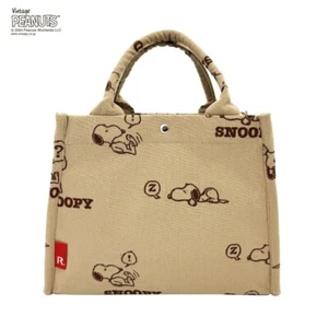 Peanuts Snoopy Jacquard Tote Bag Beige ROOTOTE Women's Japan New - Picture 1 of 6
