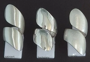 massiv Sterling Silber 925 offener, breiter und langer Designerring verstellbar - Picture 1 of 17