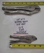 Vise Grip Petersen Dewitt Locking Pliers NO. 10R & 5WR USA Hand Tool lot of 2 