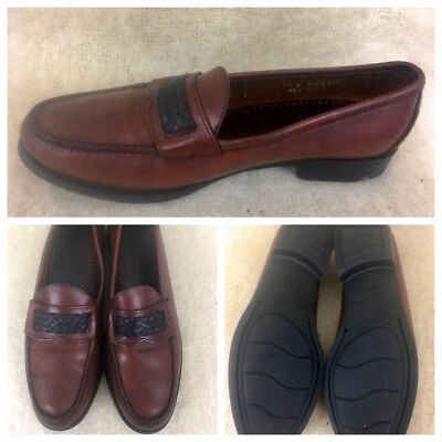 Mocasines Sebago para mujer de cuero sin cordones marrón talla 12 S/delgados hechos en EE. UU. Foto 1 de 4