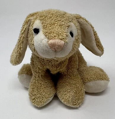 Manhattan Toy Terry Cloth Bunny Rabbit Bean Plush Stuffed 2009 5” RARE - FLAWS - Image 1 of 4