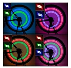 5 "RADIO LED 3 MODOS REFLECTORES LUCES DE SEGURIDAD PARA BICICLETAS DE CICLISMO RUEDA DE BICICLETA - Imagen 1 de 24