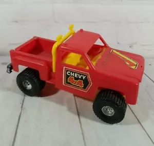Processed Plastic Co, Red & Yellow Chevy 4X4 Pickup #9360 8.5" Long, No Bumper - Picture 1 of 12