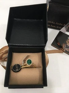 EFFY 14KT Yellow Gold OVAL RING 2.69 TCW EMERALD & DIAMOND’S~ NWT STUNNING ￼￼NEW - Picture 1 of 12