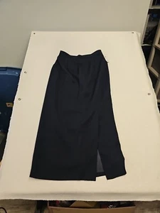 Vintage  Norton Mcnaughton High Waist black Maxi Skirt Elastic Waist Back Zip 8 - Picture 1 of 10