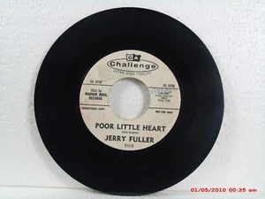 JERRY FULLER-(45)-WHITE LABEL PROMO-POOR LITTLE HEART/THE PLACE WHERE I CRY-1961 - Picture 1 of 2