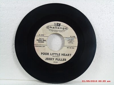 JERRY FULLER-(45)-WHITE LABEL PROMO-POOR LITTLE HEART/THE PLACE WHERE I CRY-1961 - Image 1 of 2