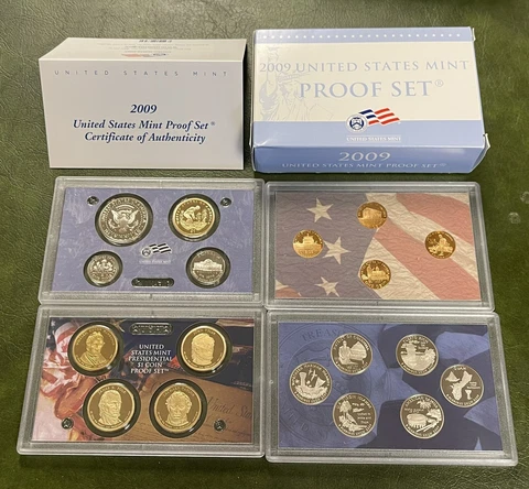 2009-S U.S. Mint CLAD PROOF SET with BOX & COA 💥18 GEM COINS💥 Cover
