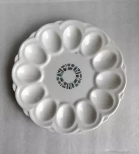 Vintage Temporama Canonsburg Pottery MCM Atomic Deviled Egg Plate 9” Mid Century - Picture 1 of 4