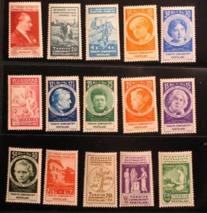 Türkei Nr. 985-999 ** LUXUS , Frauenkongress 1935, mit Kemal Atatürk - - Bild 1 von 2