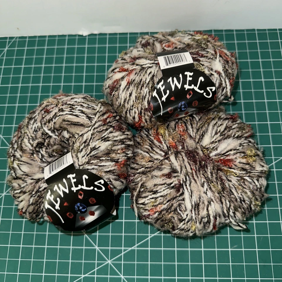 Hilo de 3-1,8 oz madejas joyas hecho en Italia lana/nylon/cupro, topo/coral/oro Foto 1 de 1