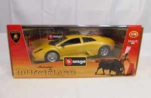 BBURAGO #3316 2001 LAMBORGHINI MURCIELAGO AMARILLO ESCALA 1/18 FUNDIDO A PRESIÓN - Imagen 1 de 9