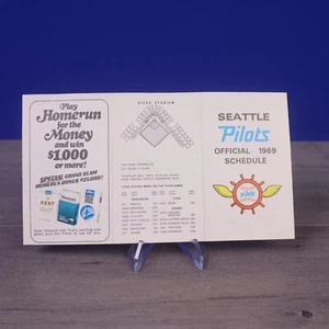 original 1969 SEATTLE PILOTS MLB BASEBALL TEAM POCKET SCHEDULE htf - Picture 1 of 2