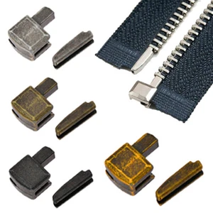 5 Set Metal Repair Zipper Stopper Open End Zipper Sewing Stopper Accessories NEW - Picture 1 of 25