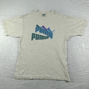 Vintage Puma Shirt Grey Short Sleeve Graphic Tee Size S Made in Australia Adult - Picture 1 of 9