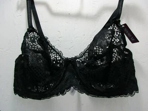 Adore Me Women's Cinthia Unlined Lace Bra Black Size 34B New ! - Picture 1 of 2