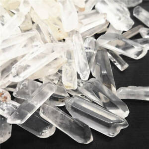 10Pcs 70-100mm Natural Clear Quartz Monocrystal Stick Crystal Wand Healing Reiki