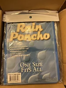 Deluxe rain ponchos -assorted colors (Blue/Red)- NEW Pack of 24 - Picture 1 of 1