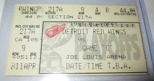 DALLAS STARS AT DETROIT RED WINGS Playoffs Gm 5 Rd 1 May-15-95 Stub Yzerman 2Pts - Picture 1 of 2