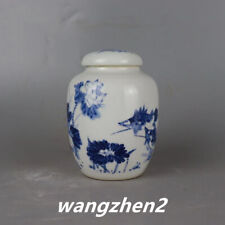Exquisite Chinese Blue and White Porcelain Lotus Fish Pattern Tea Jar Tea Pot
