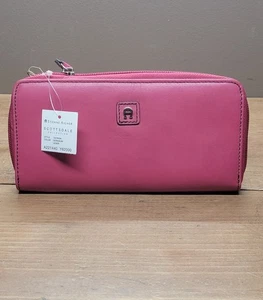 Neu mit Etikett Etienne Aigner Reißverschluss Geldbörse Scottsdale Kollektion Farbe Geranium Pink Leder - Bild 1 von 11