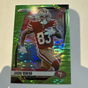 Jacob Cowing 2024 Panini Prizm Neon Green Pulsar RC #335 San Francisco 49ers - Bild 1 von 2