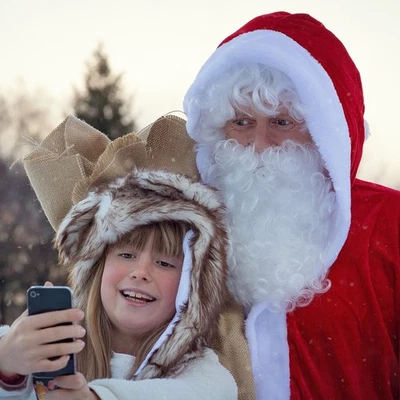  WINOMO Deluxe White Santa Fancy Dress Costume Wizard Parrucca e Set Barba per - Image 1 of 4