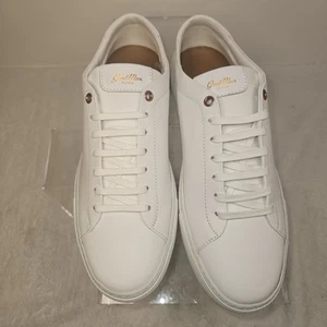 Good Man Marke Edge Lo Top Sneaker weiß Nappaleder Mono Italien Herren Größe 8,5 - Bild 1 von 8