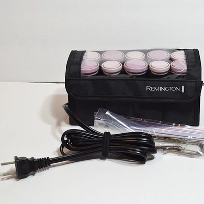 Remington H-1015 Ceramic Compact Hot Rollers 2 Sizes 10ct J-Clips Dual Volt READ - Image 1 of 4