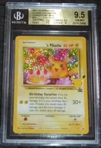 Pokémon Celebrations Pikachu 2021 lámina de cumpleaños #24 BGS 9,5/10 (mejor que PSA) - Imagen 1 de 1