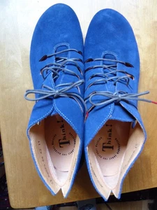 NEU Think! Schuhe Damenschuhe komplett Leder 42 Dunkelblau Wildleder - Bild 1 von 7