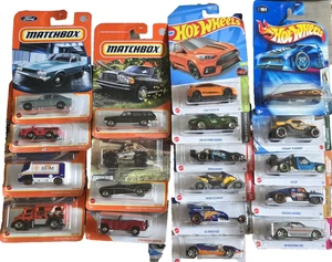 Huge Lot Of 19 Hot Wheels Mbx Matchbox Ford Race Now/then 80s Volvo Jeep Buick - Picture 1 of 7
