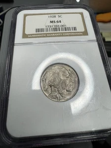 1928 P PCGS MS64 Buffalo Nickel 5c Five Cents US Mint 1928-P MS-64 - Picture 1 of 2