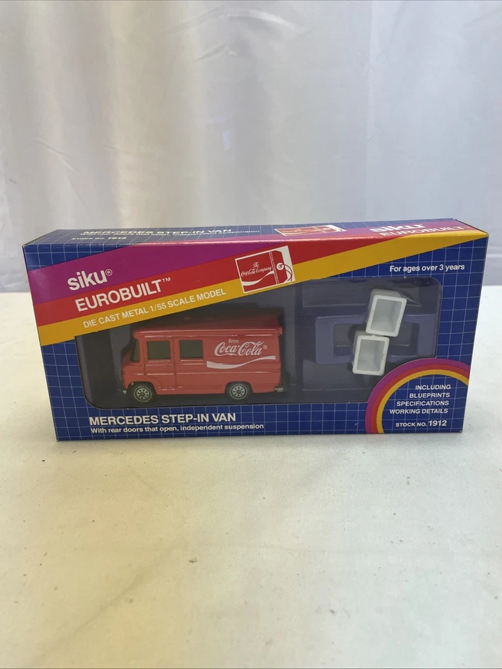 1/55 SIKU Eurobuilt Mercedes Step-In Van Coca-Cola #1912 Diecast Coke New In Box - Image 1 of 4