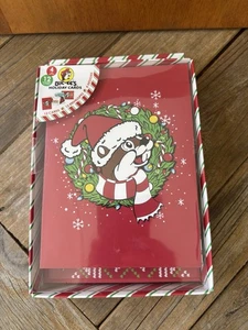Buc-ee's Beaver Christmas Holiday Greeting Cards Box of 12 Sealed 4 Designs - Picture 1 of 4